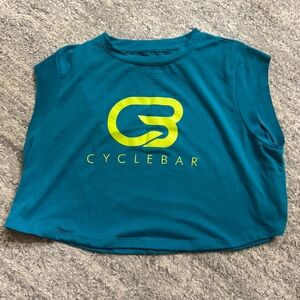 Cyclebar Teal and Yellow Women's Top